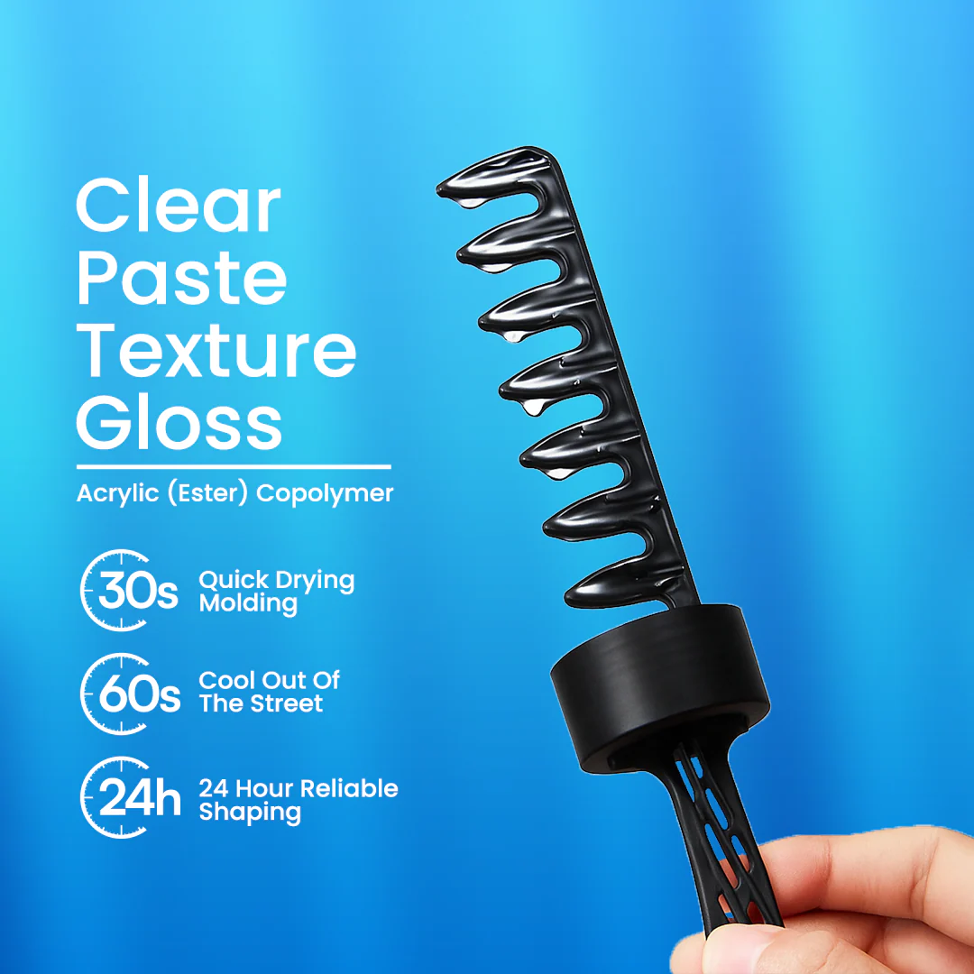 ECRIN Cool Styling Hair Gel with Active Collagen | for All Hair Types, Daily Use Gel with Refreshing Cool Effect - With Comb (280ml)