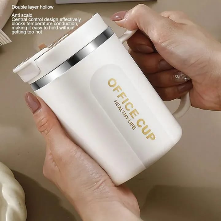 Stainless Steel Coffee Mug | Insulated | Anti‑Slip Bottom | With Spoon