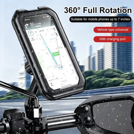 Waterproof Bike Phone Holder 360° | Handlebar Mount for Bicycle & Motorcycle