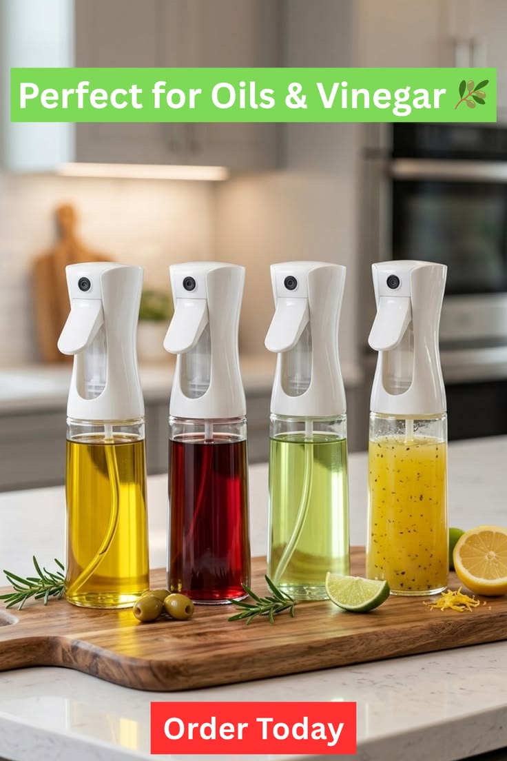 Plastic Glass Kitchen Cooking Spray Bottle | 200ML | BBQ Olive Oil & Vinegar Oil Sprayer