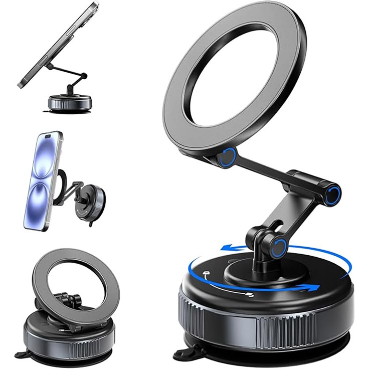 Professional 3.1 Magnetic 360° Magnetic Car Phone Holder With Strong Suction Base