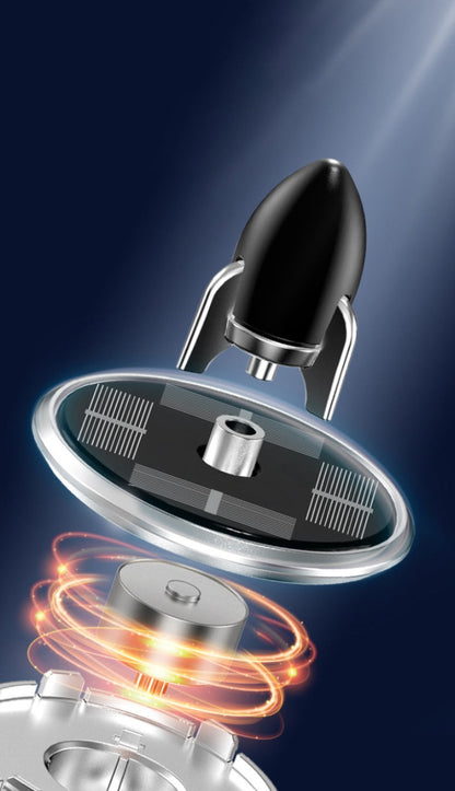 Solar Powered Speech Rocket Car Air Freshener – Rotating Solar Fragrance Diffuser