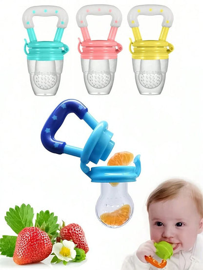 2 PCs Baby Solid Baby Fruit Pacifier Fresh Fruit Feeder Infant Teething Toy Nibbler