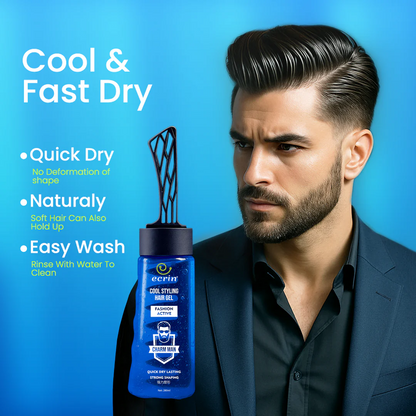 ECRIN Cool Styling Hair Gel with Active Collagen | for All Hair Types, Daily Use Gel with Refreshing Cool Effect - With Comb (280ml)