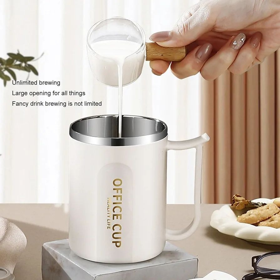 Stainless Steel Coffee Mug | Insulated | Anti‑Slip Bottom | With Spoon