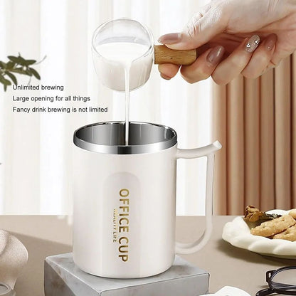 Stainless Steel Coffee Mug | Insulated | Anti‑Slip Bottom | With Spoon