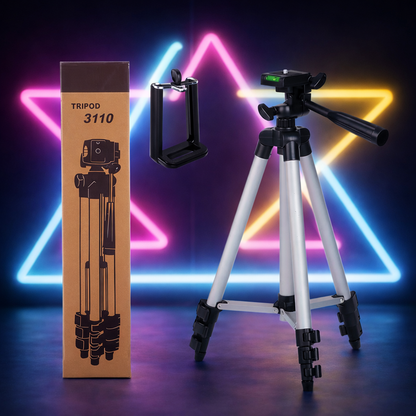 Tripod 3110 Portable Adjustable Aluminium Lightweight Camera Stand Tripod, with 3-Dimensional Head and Quick Release Plate