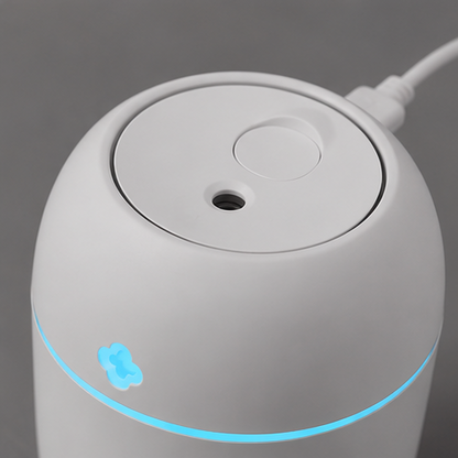 Mini Cute Air Humidifier With RGB Light | Mute Humidifier For Room & Office | 220ML Water Capacity