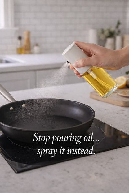 Plastic Glass Kitchen Cooking Spray Bottle | 200ML | BBQ Olive Oil & Vinegar Oil Sprayer