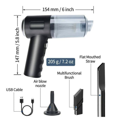 3-in-1 Portable Vacuum Cleaner, Duster & Air Blower | Wireless Handheld Cleaning for Car & Home