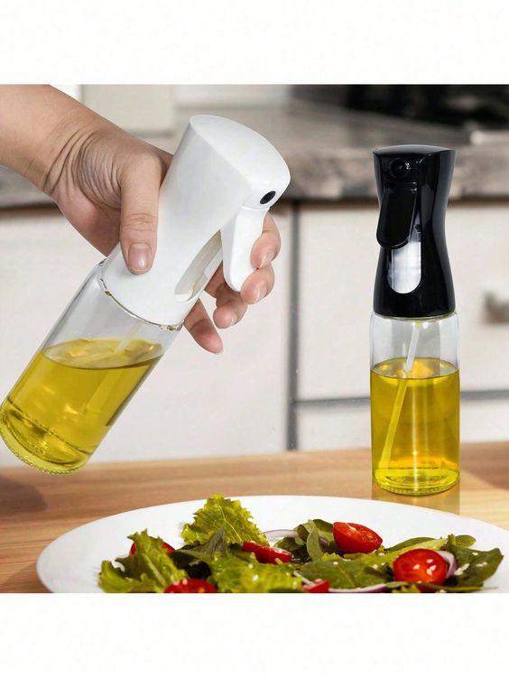 Plastic Glass Kitchen Cooking Spray Bottle | 200ML | BBQ Olive Oil & Vinegar Oil Sprayer