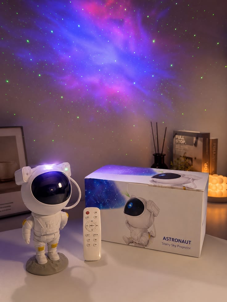 Astronaut Star Projector Night Light | Bring the Galaxy to Your Room | LED Nebula & Starry Sky Projection