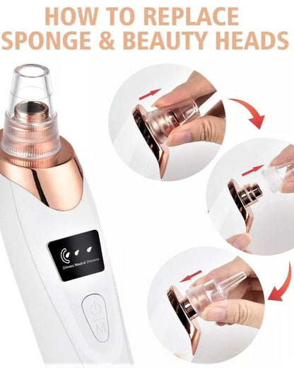 Blackhead Suction Remover Portable Pore Cleaner with LED Display and Multiple Suction Levels