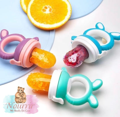 2 PCs Baby Solid Baby Fruit Pacifier Fresh Fruit Feeder Infant Teething Toy Nibbler