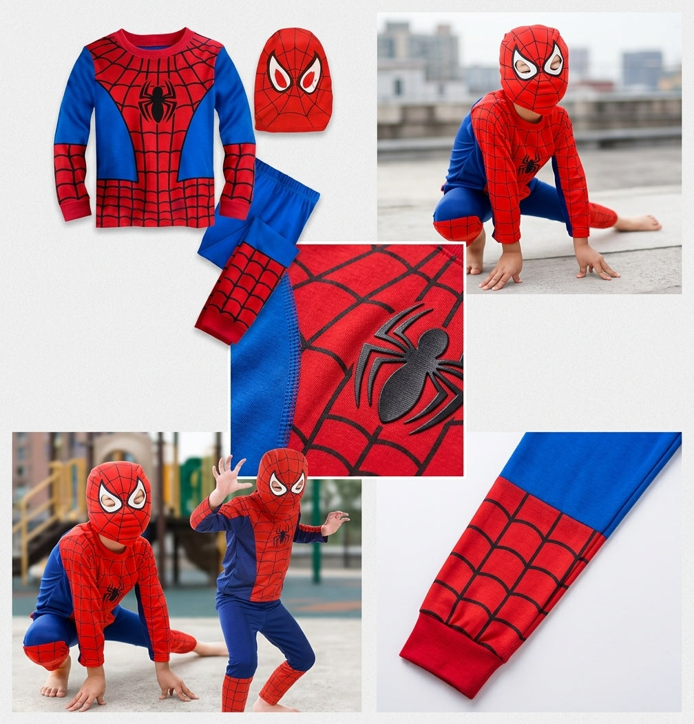 Spiderman Costume For Kids Superhero Outfit - 3 to 12 years size available